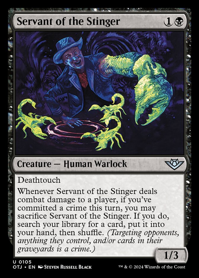 Servant of the Stinger card front