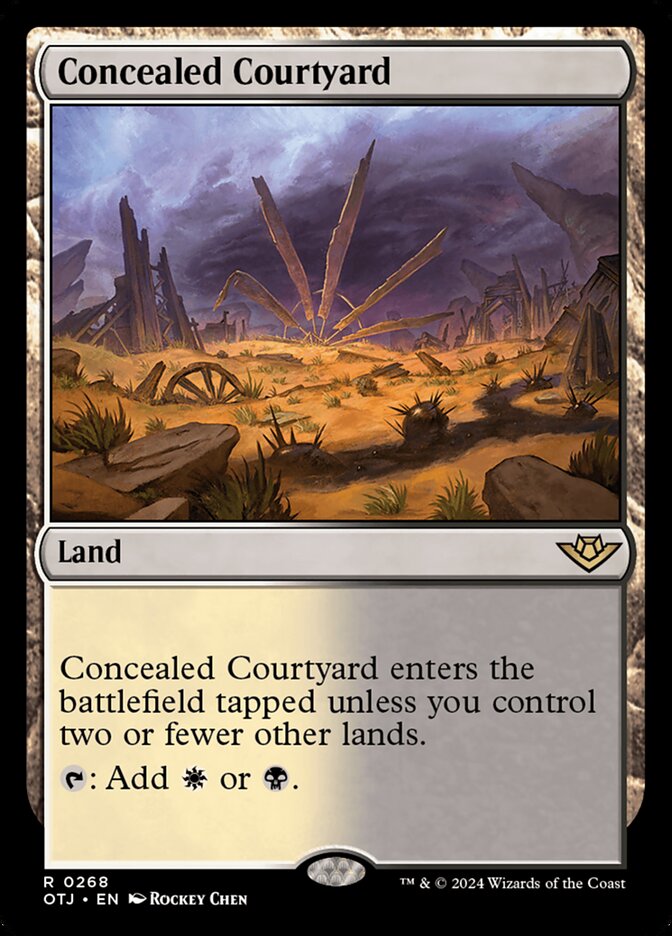 Concealed Courtyard card front