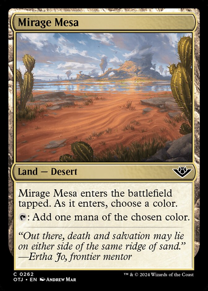 Mirage Mesa card front