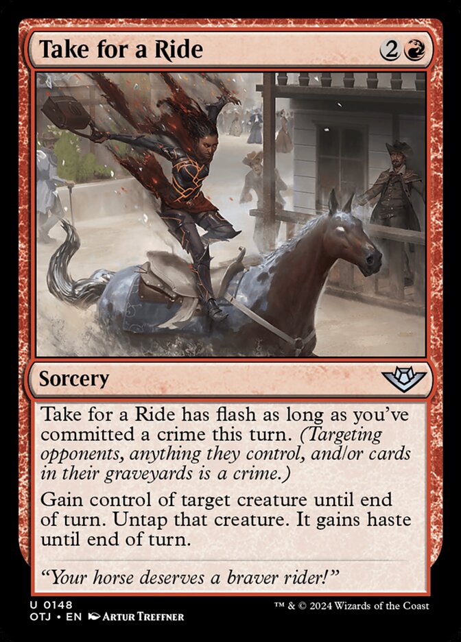 Take for a Ride card front