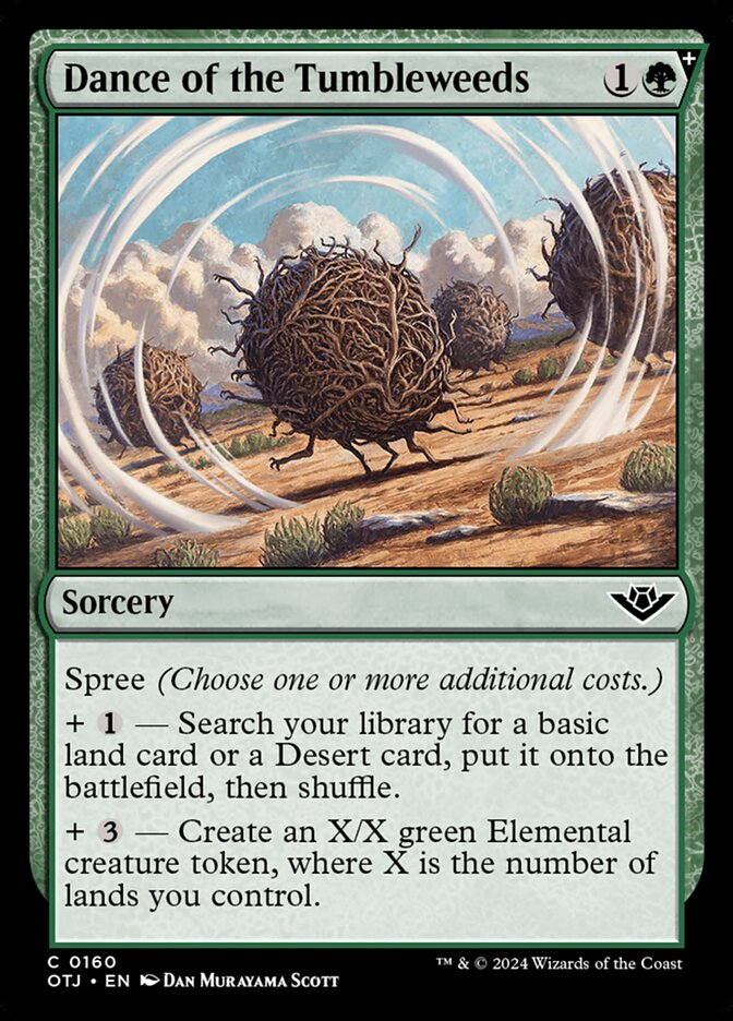 Dance of the Tumbleweeds card front