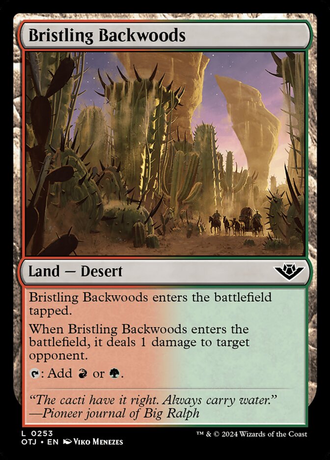 Bristling Backwoods card front