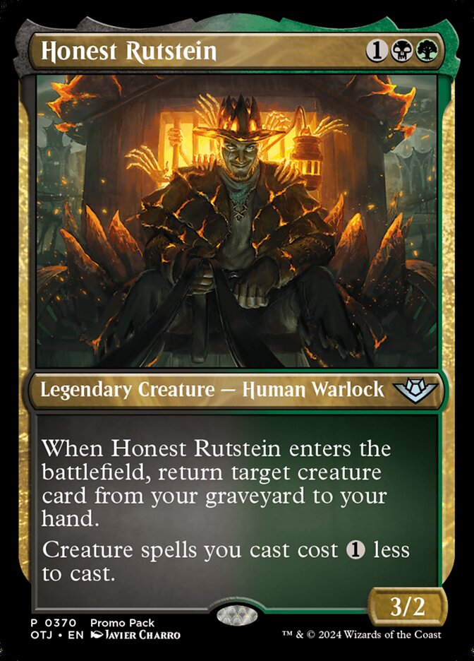 Honest Rutstein card front