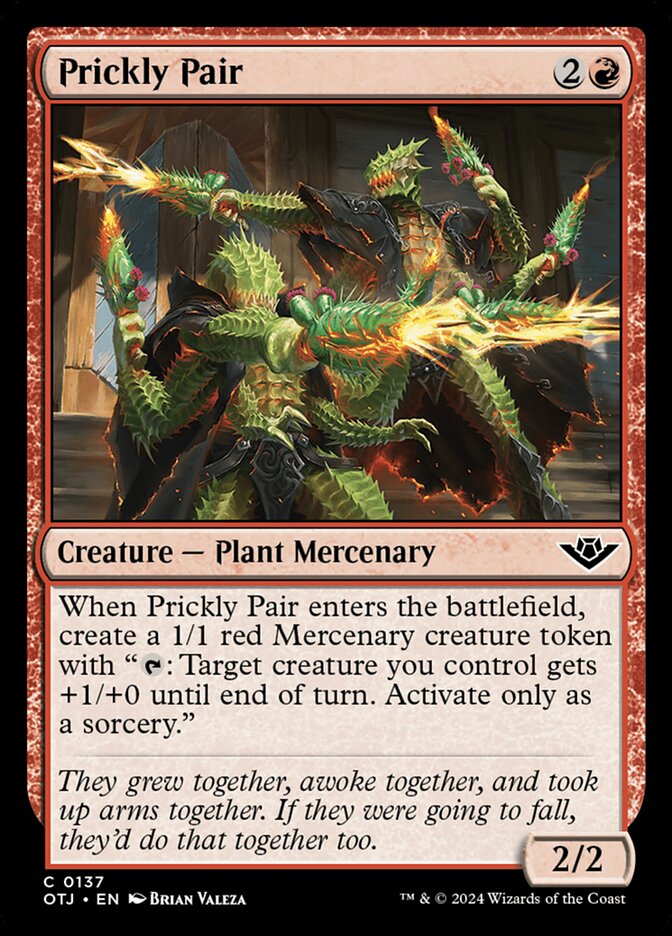 Prickly Pair card front