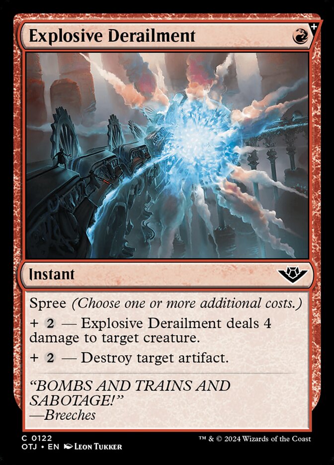 Explosive Derailment card front