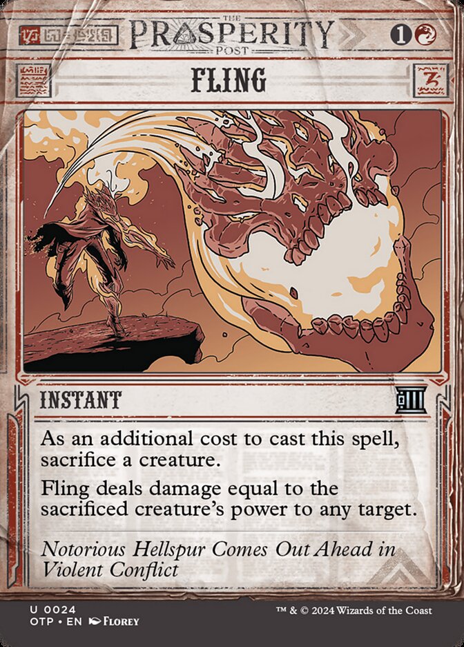 Fling card front