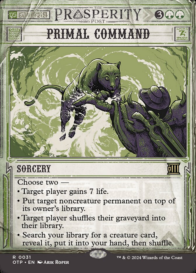 Primal Command card front