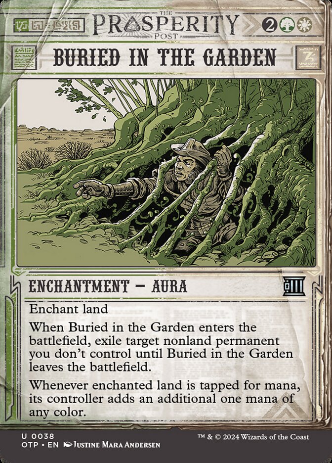 Buried in the Garden card front