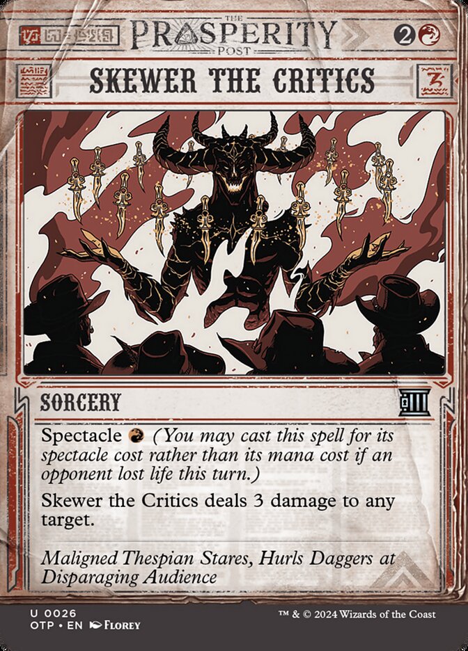 Skewer the Critics card front