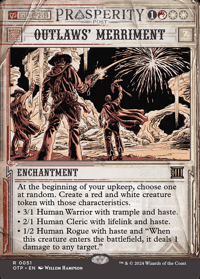 Outlaws' Merriment card front