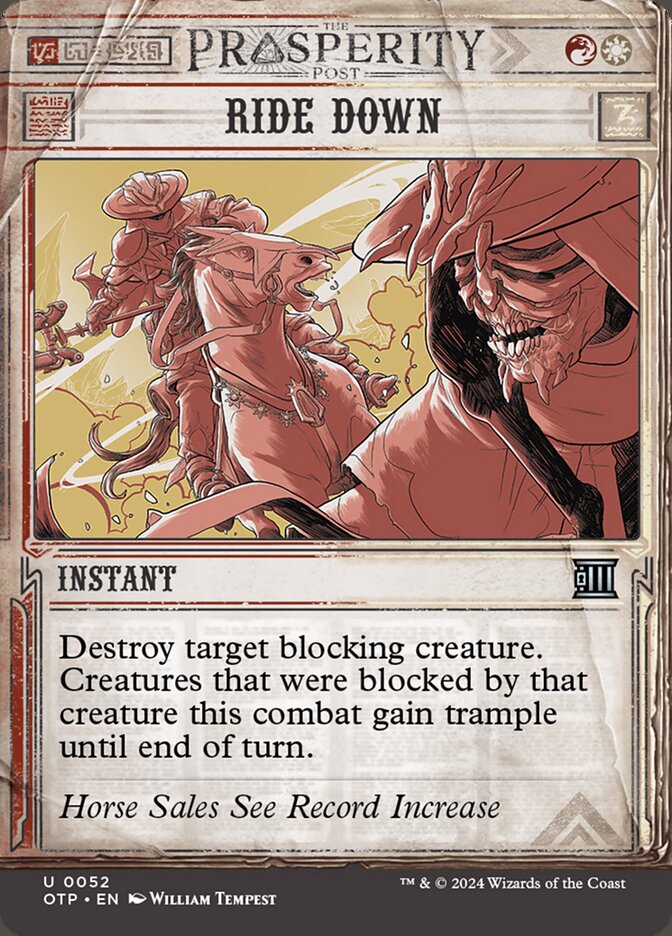 Ride Down card front
