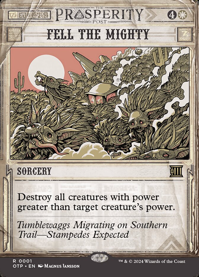 Fell the Mighty card front