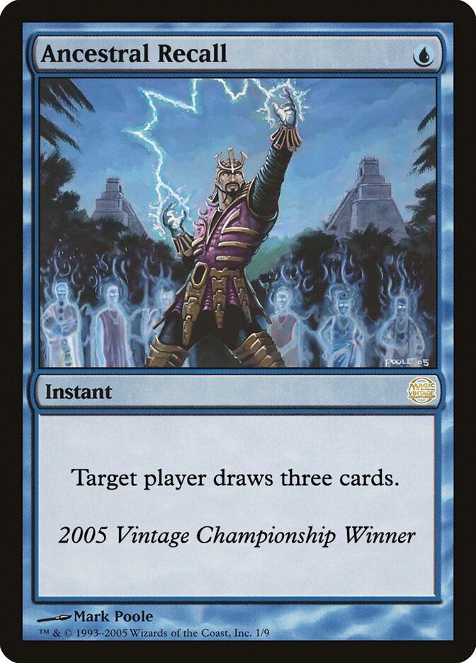 Ancestral Recall card front