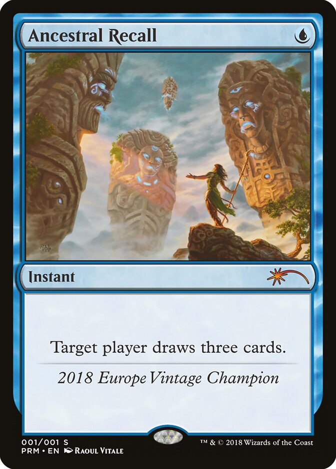 Ancestral Recall card front