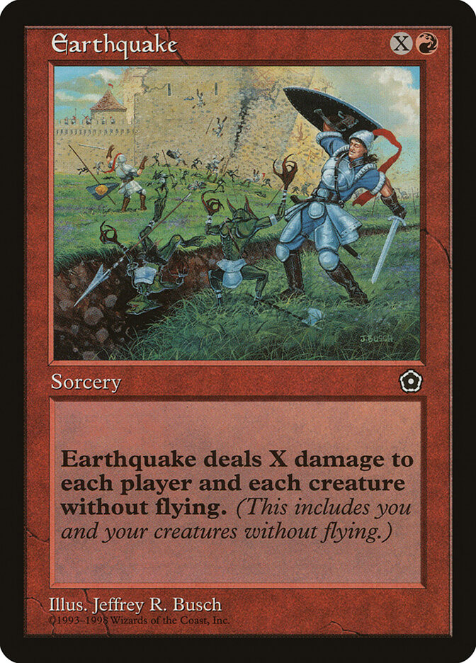 Earthquake card front