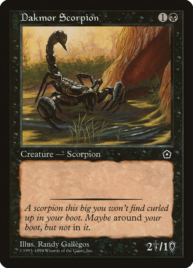 Dakmor Scorpion card front