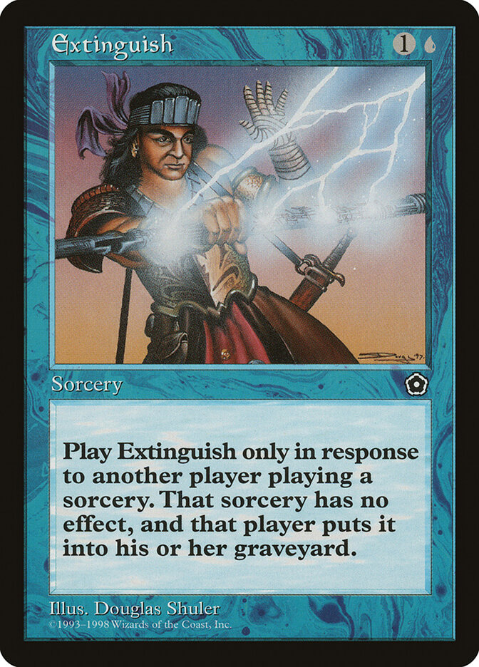Extinguish card front