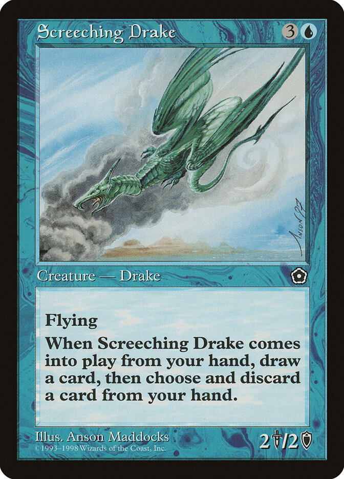 Screeching Drake card front