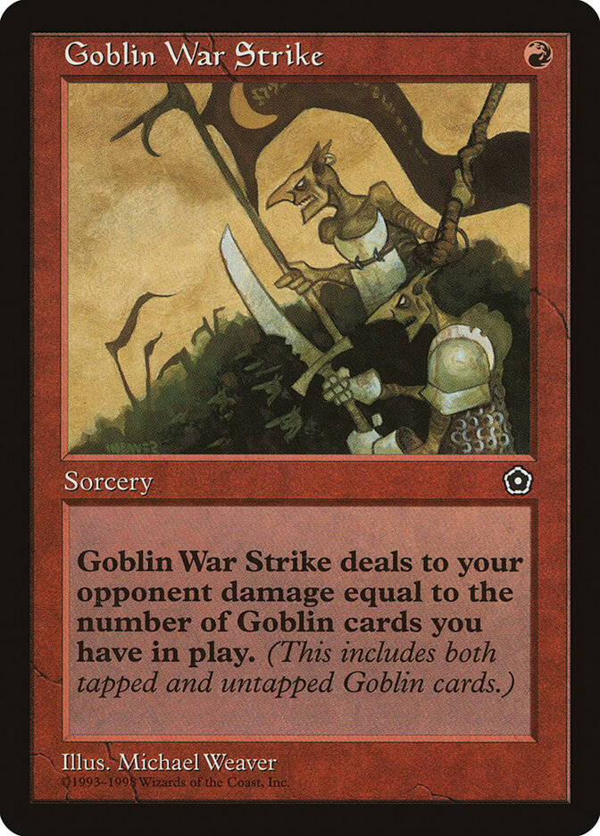 Goblin War Strike card front