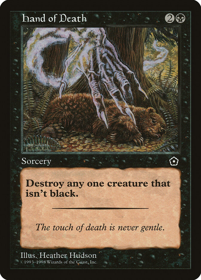 Hand of Death card front