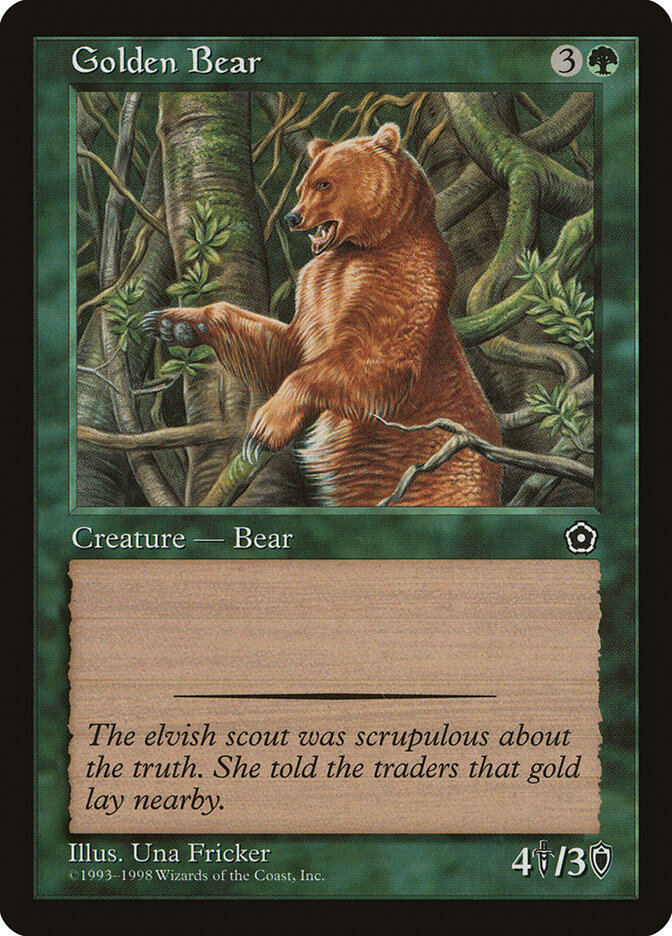 Golden Bear card front