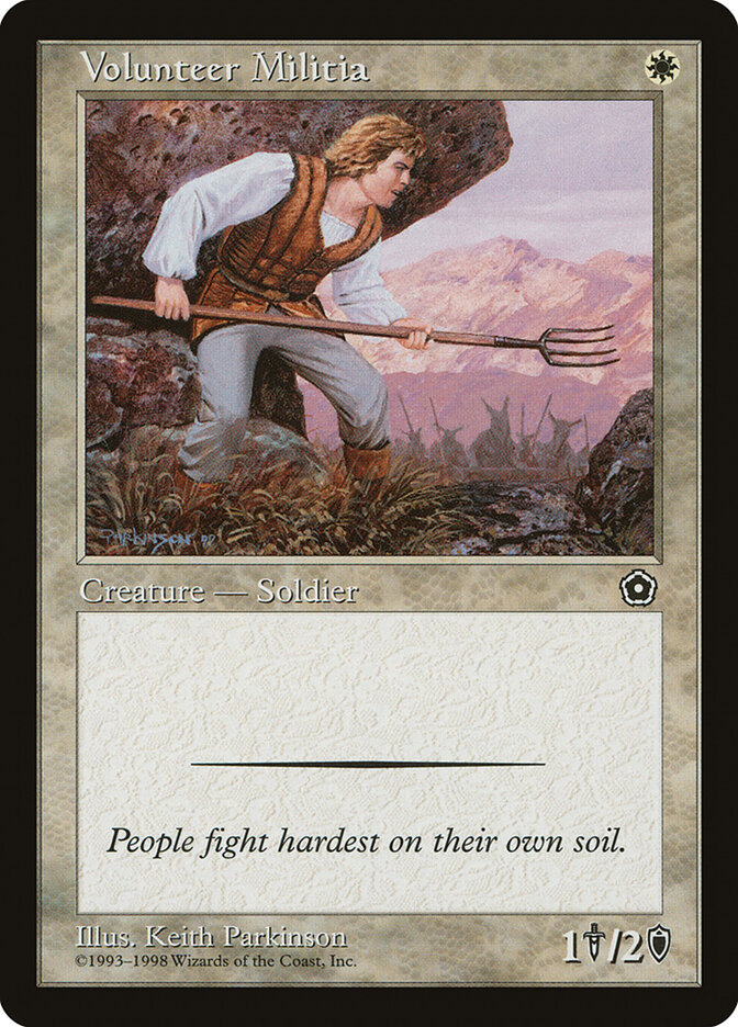 Volunteer Militia card front