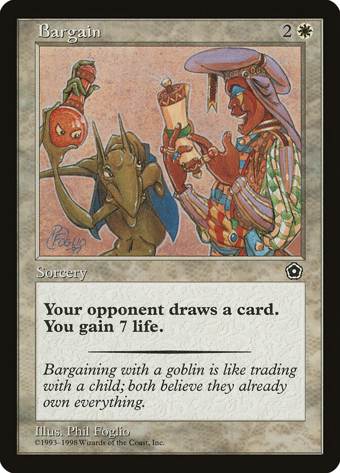 Bargain card front