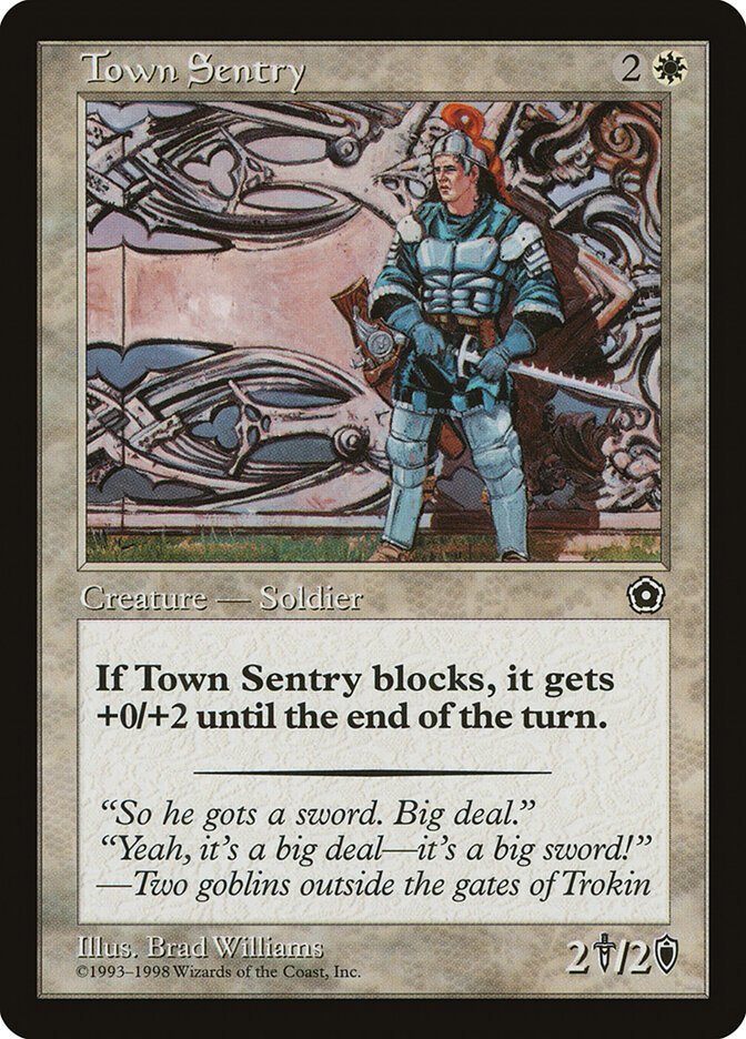 Town Sentry card front