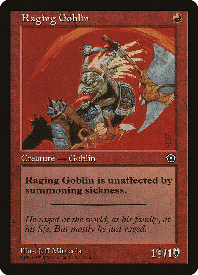 Raging Goblin card front
