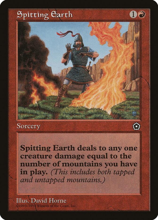 Spitting Earth card front