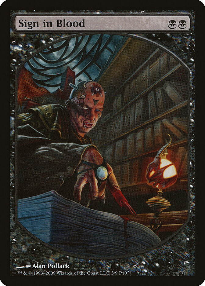 Sign in Blood card front