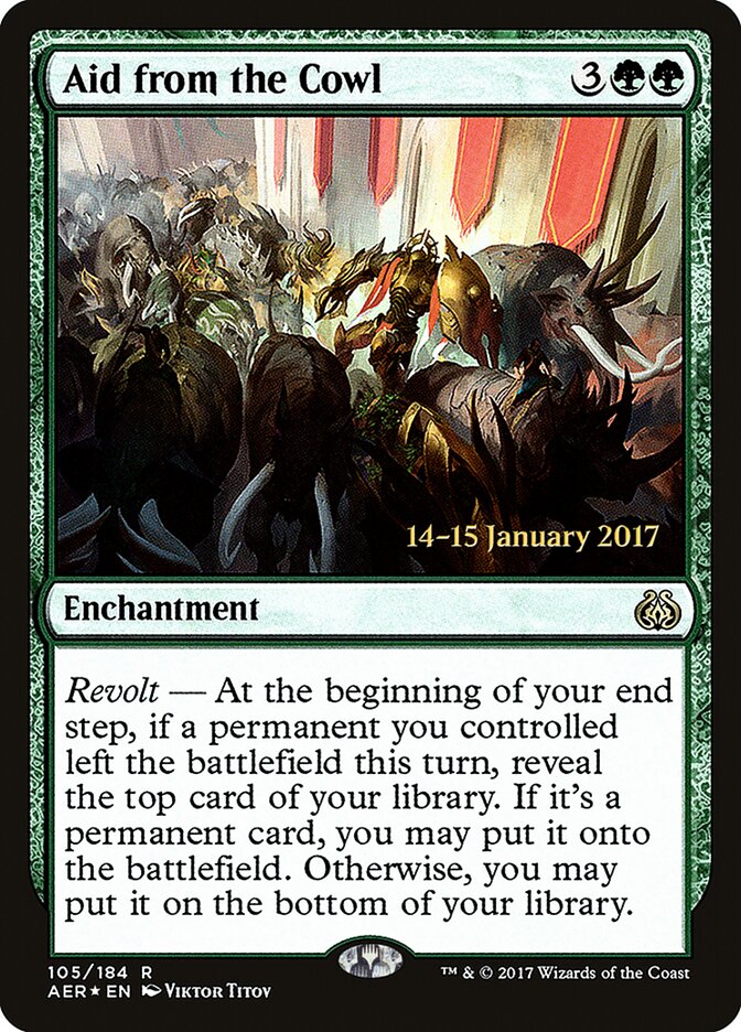 Aid from the Cowl card front