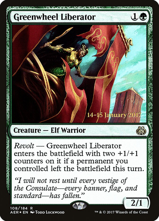 Greenwheel Liberator card front