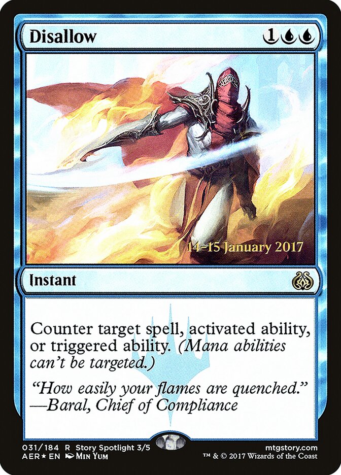 Disallow card front