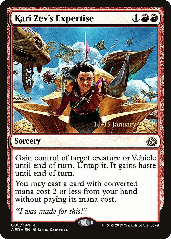 Kari Zev's Expertise card front