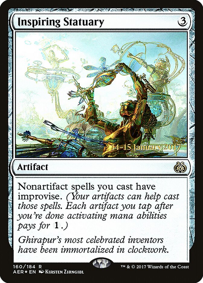 Inspiring Statuary card front