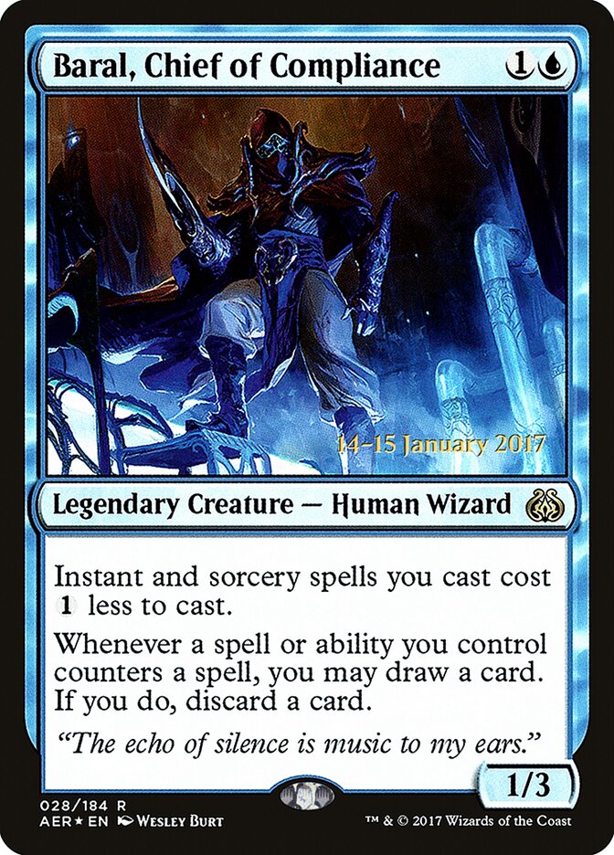 Baral, Chief of Compliance card front