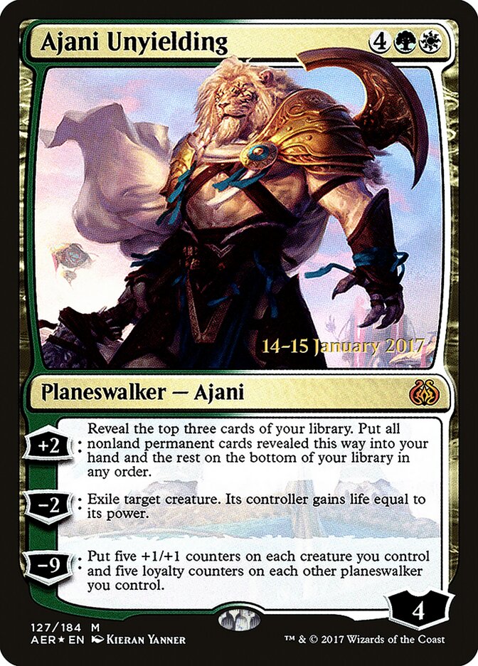 Ajani Unyielding card front