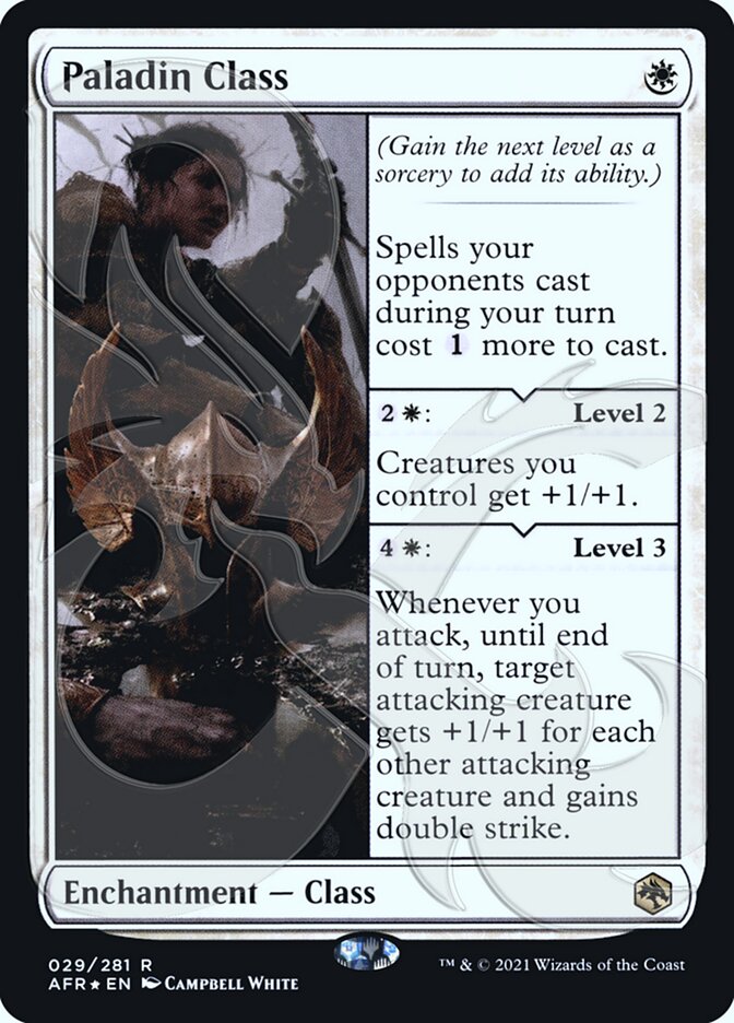 Paladin Class card front