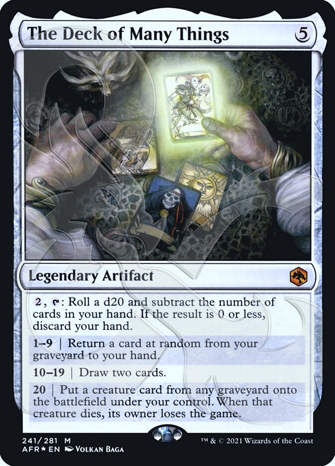 The Deck of Many Things card front