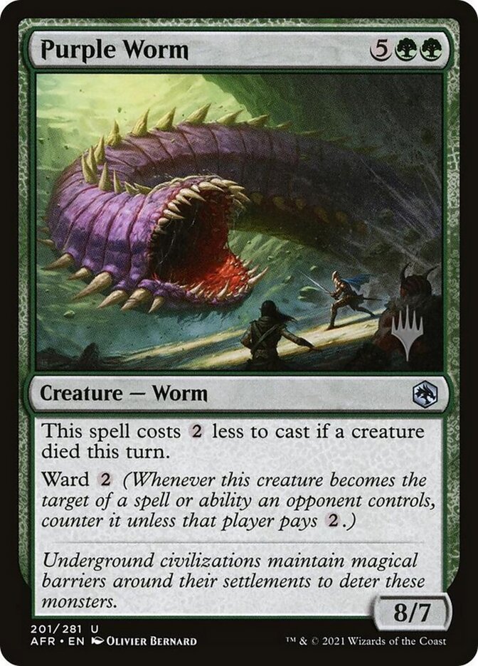 Purple Worm card front