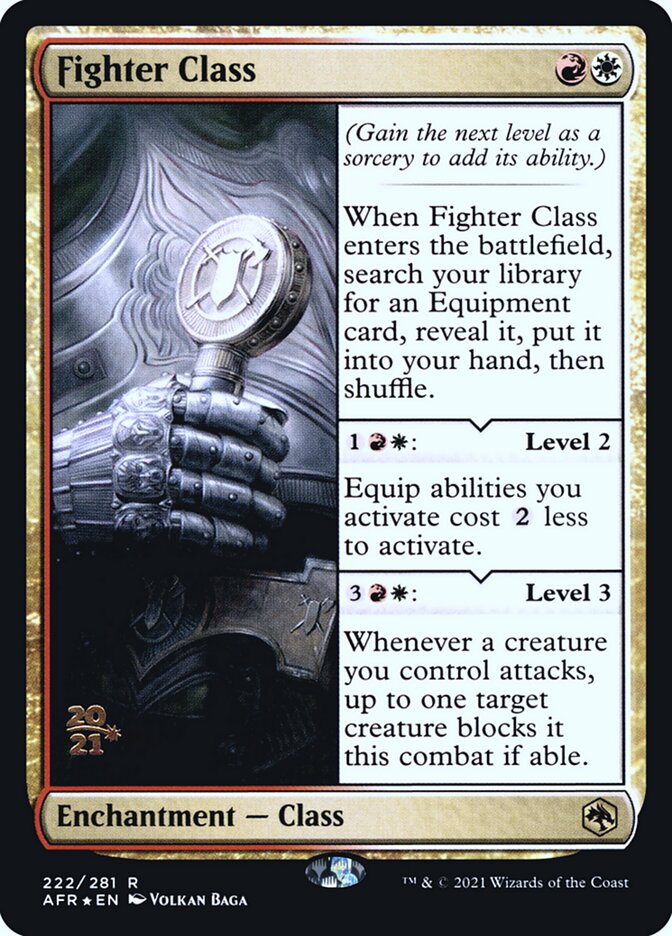 Fighter Class card front