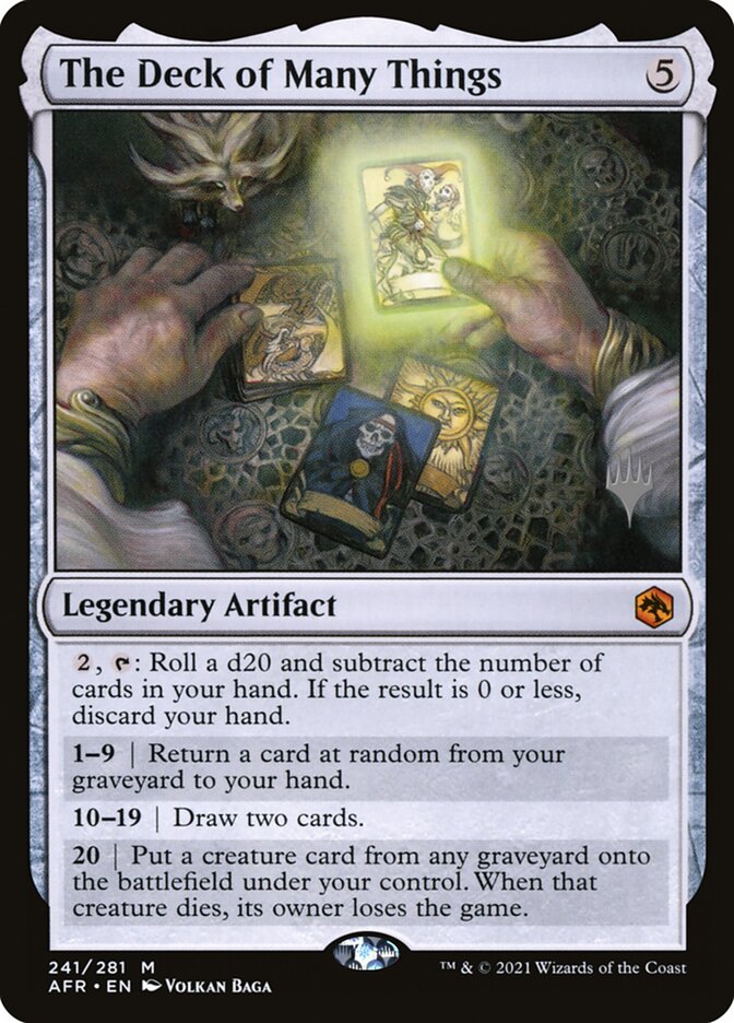 The Deck of Many Things card front