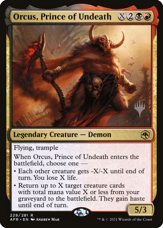 Orcus, Prince of Undeath card front
