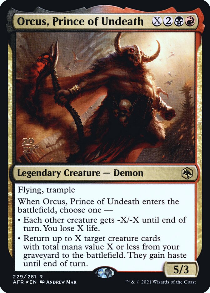 Orcus, Prince of Undeath card front