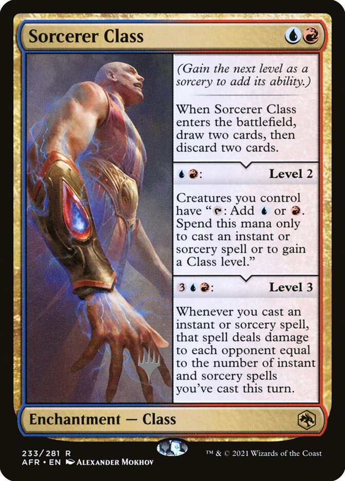 Sorcerer Class card front