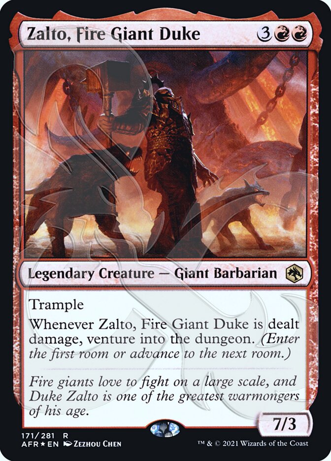 Zalto, Fire Giant Duke card front
