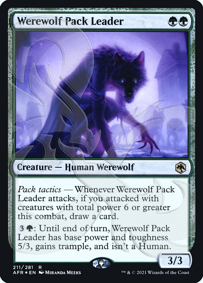 Werewolf Pack Leader card front