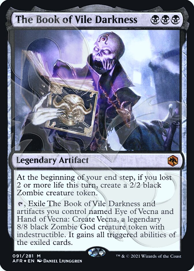 The Book of Vile Darkness card front