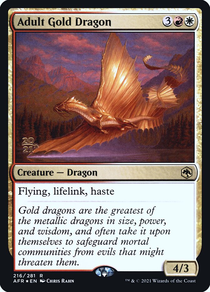 Adult Gold Dragon card front